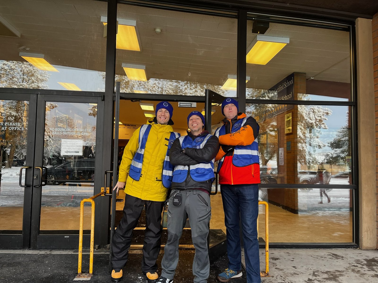 Ponderosa Middle School's 'Dads on Duty' — 15 volunteer dads greeting students each morning with music, trivia, stickers, and the kind of warm presence that starts the school day right
